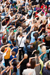audience waving