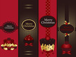 christmas banners with cupcake