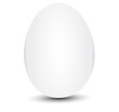 oeuf sur fond blanc
