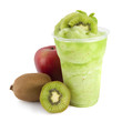apple and kiwi smoothie on white apple and kiwi smoothie on white