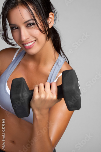 Photo: Woman Lifting Weights Woman Lifting Weights