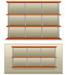 Empty bookshelf