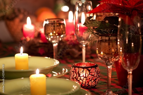 Photo: Christmas place setting Christmas place setting