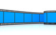 35mm blue film strip