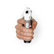 Hand aiming a pistol Hand aiming a pistol