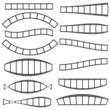Set of film isolated on white - vector