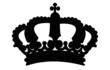 Crown silhouette on white - vector