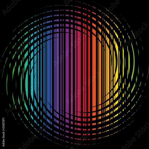 Vector: Abstract black bacground with rainbow hole, vector illustration Abstract black bacground with rainbow hole, vector illustration