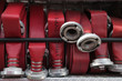 fire hoses in firetruck