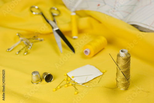 Photo: Sewing yellow Sewing yellow