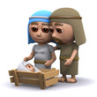 Mary and Joseph with Baby Jesus