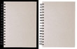 White notebook isolated on black and white