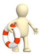 Puppet with a lifebuoy