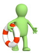 Puppet with a lifebuoy