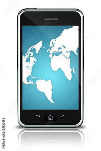 Illustration: Modern Mobile Phone with Touchscreen Modern Mobile Phone with Touchscreen