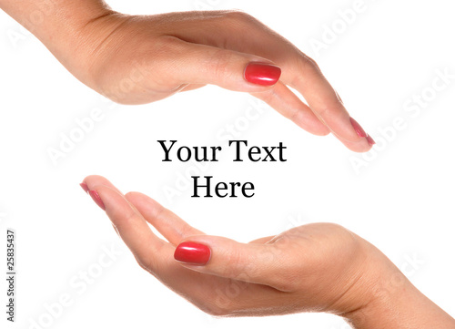 Photo: Open hand for your text Open hand for your text