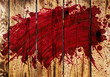 blood on a wooden wall