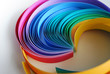Photo: circular rainbow of paper strips circular rainbow of paper strips