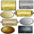 old metal sign collections isolated on white