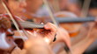 Violinists in the orchestra Violinists in the orchestra