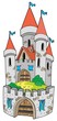 Cartoon castle with fortification Cartoon castle with fortification