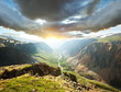 Mountains on sunset