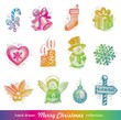 Hand drawn Christmas holiday vector set