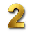 Photos : The number 2 in gold