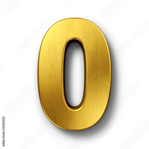 Illustration: The number 0 in gold The number 0 in gold