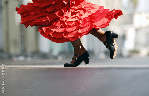 Flamenco Dance Shoes on Flamenco Dancer Red Dress Dancing Shoes    Jourman  25853825   Vedi