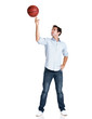 Sport is a preserver of health - Young man playing with a basket