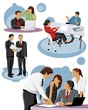 group of business people in office group of business people in office