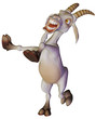 Goat cartoon dancing and singing