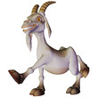 Goat cartoon happy walk