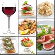 party buffet collage