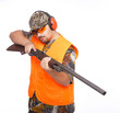 Hunter checking cartridge