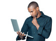 homme métiss ordinateur portable
