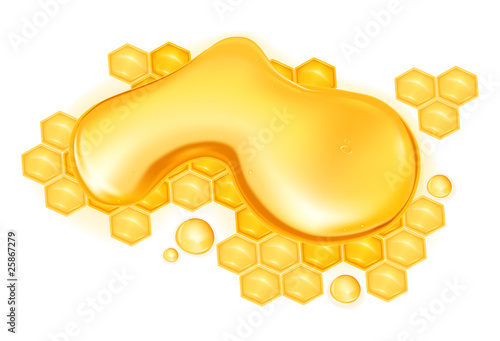 Vector: Drop of honey Drop of honey