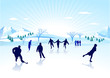 Schlittschuhlaufen im Winter Schlittschuhlaufen im Winter