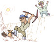 Archaeologist and his assistant.