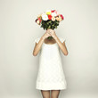 Girl with a head-roses Girl with a head-roses