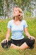 Photo: Beautiful woman meditates on the nature Beautiful woman meditates on the nature