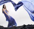 beautiful woman in dress colour electric blue #1 beautiful woman in dress colour electric blue #1