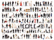 Collage of isolated people