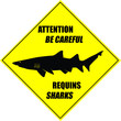 Requin - panneau de signalisation