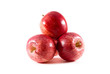 A pile of fresh gala apples on an isolated background