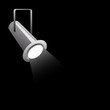 Projector on black background