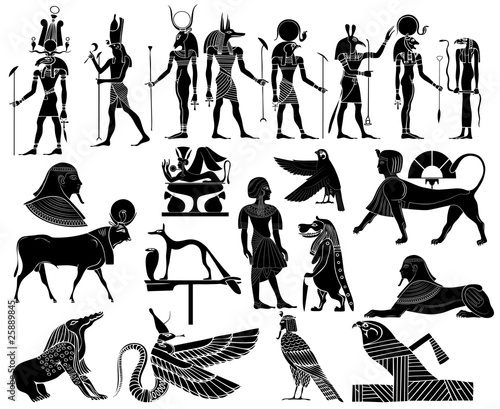Vektor: Various themes of ancient Egypt Various themes of ancient Egypt
