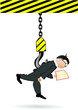 Vector illustration the boy reading the book and hanging on a ho Vector illustration the boy reading the book and hanging on a ho