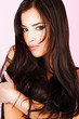 Pretty woman with long hair Pretty woman with long hair